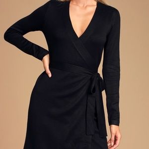 Sweater Wrap Dress